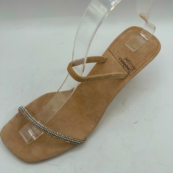 NEW • Jeffrey Campbell • Jewel Embellished Strappy Square Toe Mule kitten Heel 8 - Picture 5 of 16
